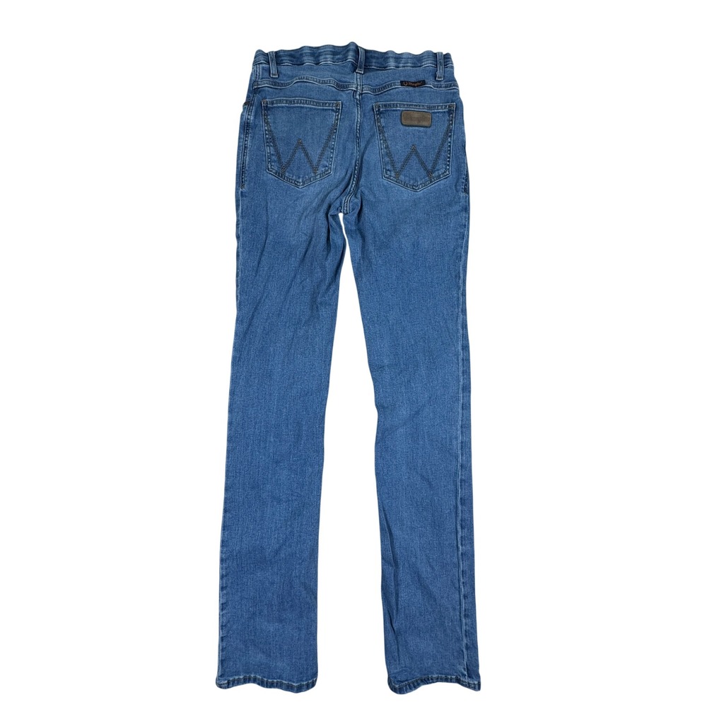 Wrangler Women's Ultimate Riding Jeans Willow Bootcut Blue Denim 30x38 Stretch - Picture 2 of 12